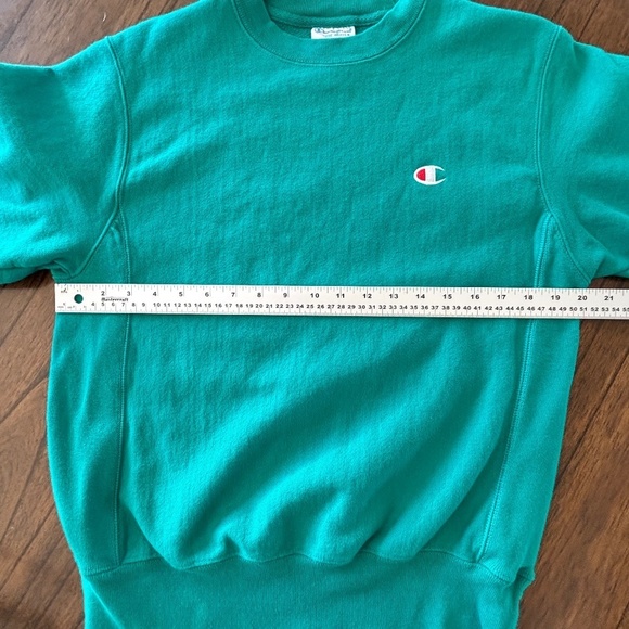 Champion reverse weave green crew neck sweatshirt size small - Picture 12 of 14